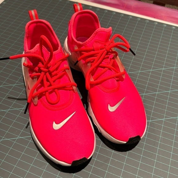 Nike Other - Neon red Nike mesh shoes with white soles.